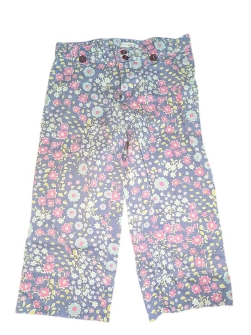 🐲3 FOR $9🦄 One Step Up Wide Leg Cropped Capri Crop Floral Flower Print Pants 8